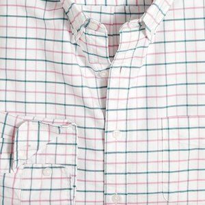 J CREW Tattersall Untucked slim flex Oxford Shirt Small